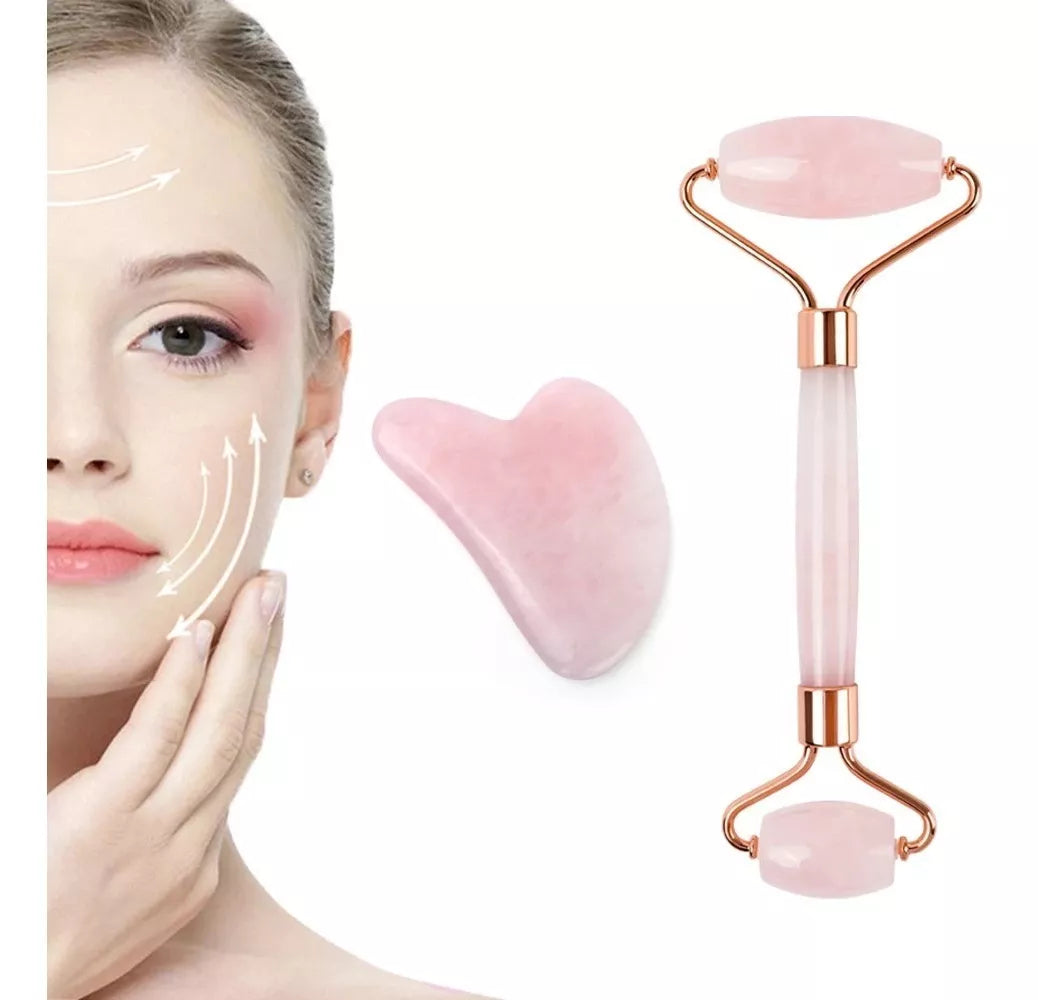 Masajeador Facial Roller + Gua sha