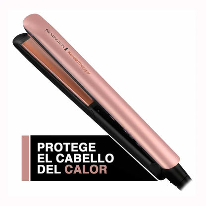 Plancha Keratina Con Aceite De Argan Remington Color Rosa